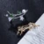 Ant Angel Бамбуковые Броши Для женщин Горный Хрусталь Листья Брошь Булавки Уникальный Банкет Партия Ювелирных Изделий Broche