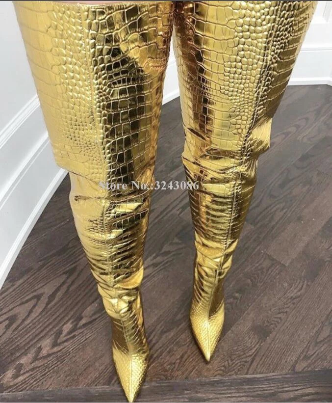 Gold color boots Outlet