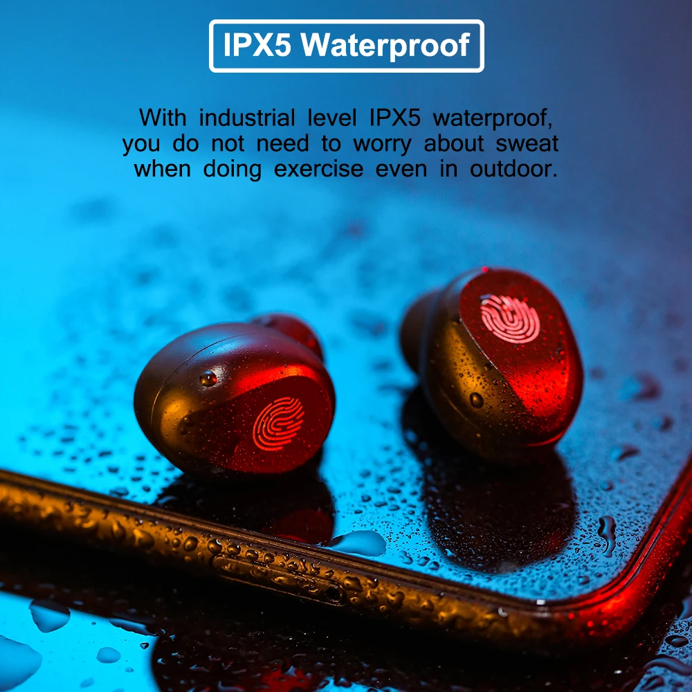 TWS F9 Bluetooth 5,0 беспроводные наушники 8D стерео мини смарт сенсорный наушник Поддержка iOS и Android светодиодный Банк 2000 мАч зарядная коробка