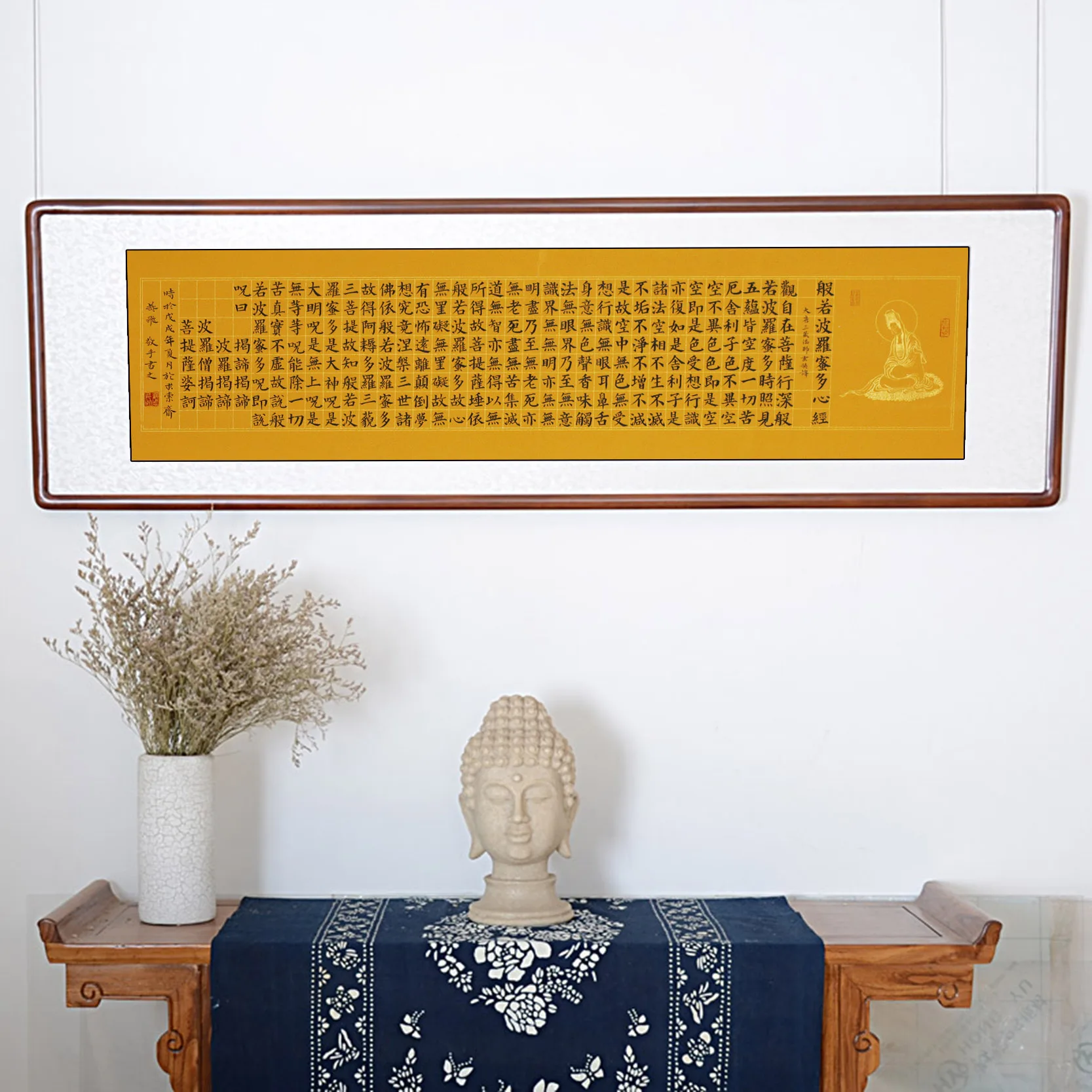 

buddhist scripture the Prajnaparamita calligrapher and painter Yanfei Luo's opus Study decoration living room decoration