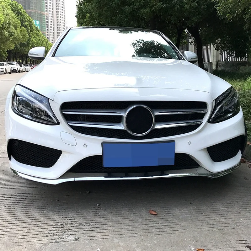 Передний бампер сплиттер Canard Air Vent Накладка для Mercedes-Benz C Class W205 Для AMG- автомобильный Стайлинг