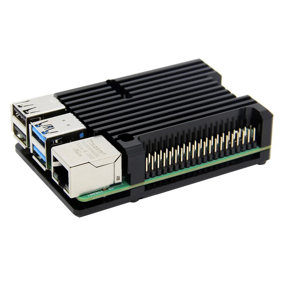Защитный чехол для Raspberry Pi 4B CNC алюминиевый сплав чехол Корпус без вентилятора/с вентилятором