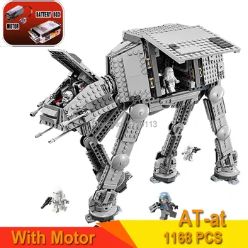 

With Motor Star Wars At-at The Robot Building Blocks Bricks Compatible Lepinset 05050 10178 81052 61052 75054 Toy Gift