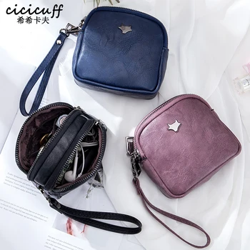 

CICICUFF New Clutches Women Makeup Storage Bag Portable Ladies Change Purse Sanitary Napkin Pouch Double Zipper Wristlet Bags