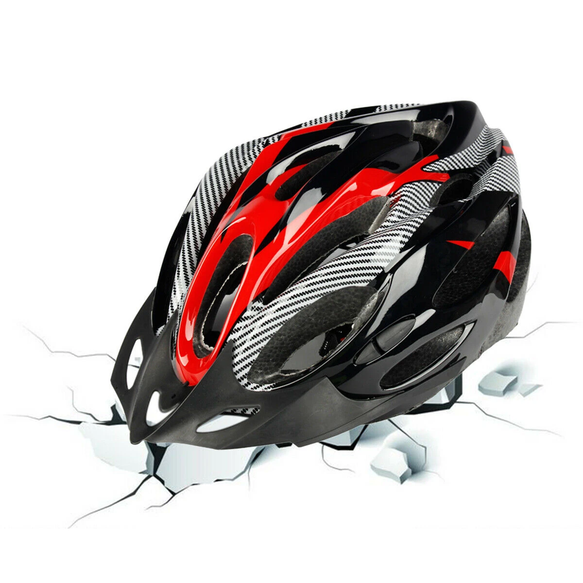 matte black road bike helmet
