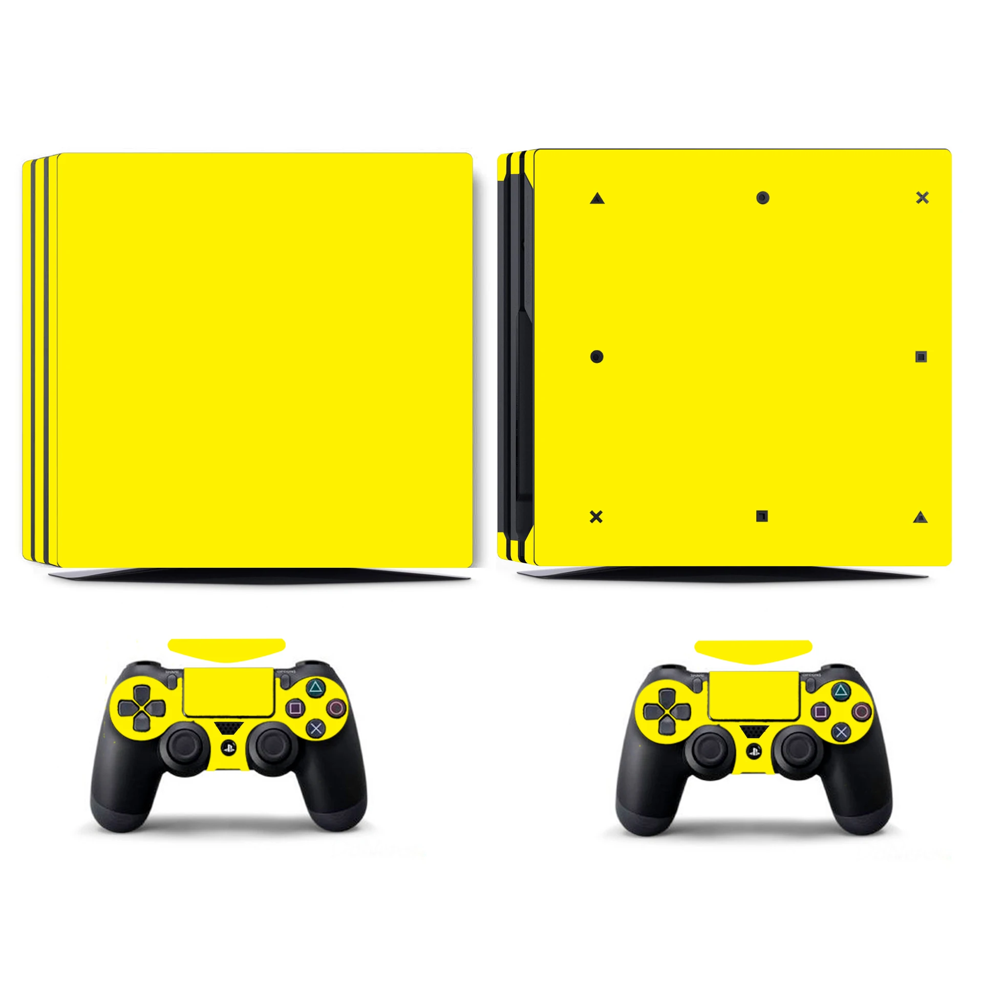 Десять чистые однотонные виниловые наклейки на кожу для sony PS4 PRO playstation 4 PRO и 2 контроллера
