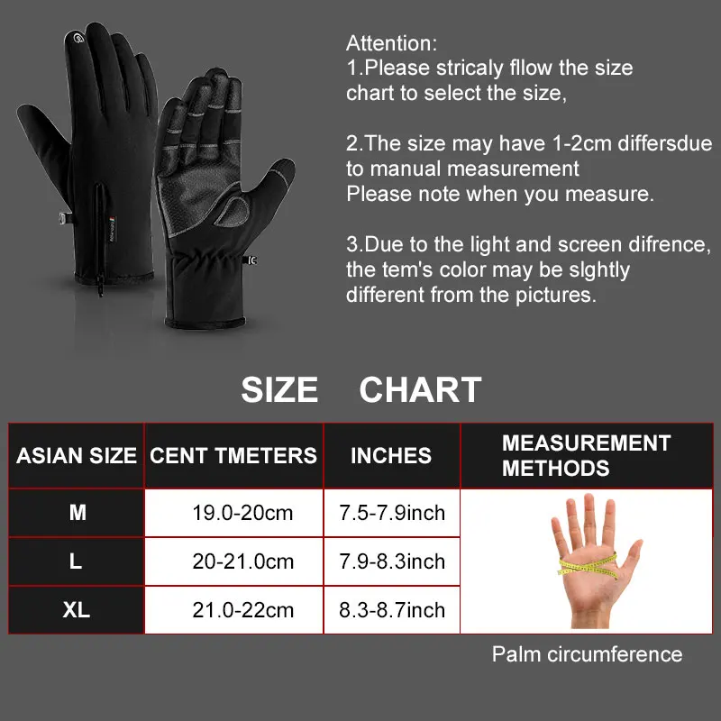 New Motorcycle Double deep waterproof Gloves Unisex Touch Screen Protective-30℃ warm Gloves Riding ski cycling outdoor sports