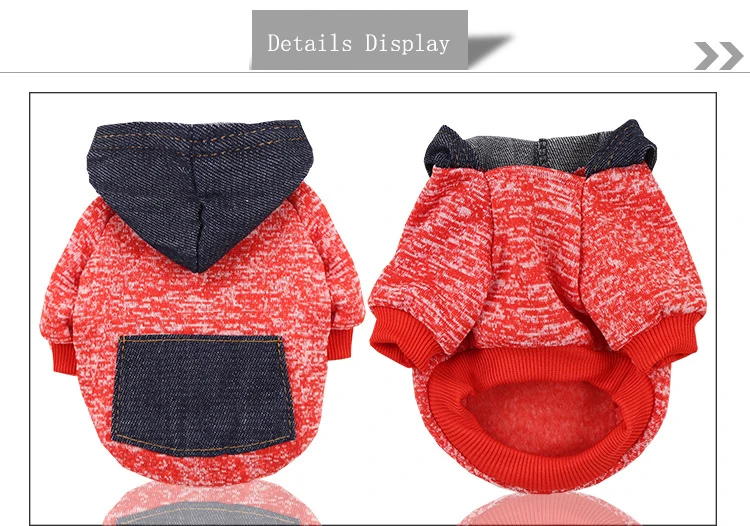 XS-2XL ПЭТ карман толстовки пальто Мягкий, флисовый, для собаки толстовки теплая одежда для щенков Собака Толстовка на зиму; одежда с принтом в виде собак для маленьких собак домашних животных