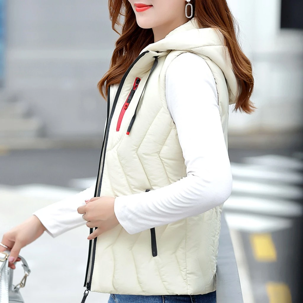 JAYCOSIN Spring Fashion New Brand Autumn Slim Velvet Women Jacket Warm Cotton Hooded Winter Warm Jacket Motorcycle Vest 906