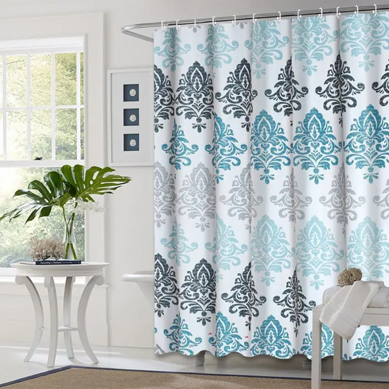 European Style Shower Curtain Bathroom Fall Curtains Waterproof Cloth for Shower Room Bath Use-3