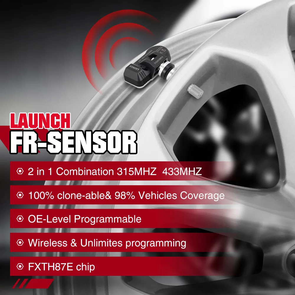 LAUNCH FR  433 315MHZ TPMS , Ÿ̾   ĳ X431 TSGUN Ÿ̾ з  ׽ α׷ FR 