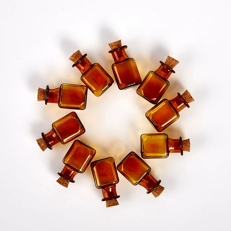 10Pcs Mini Glass Bottles New Small Vials Cork Glass Jar Multi Usage Cork