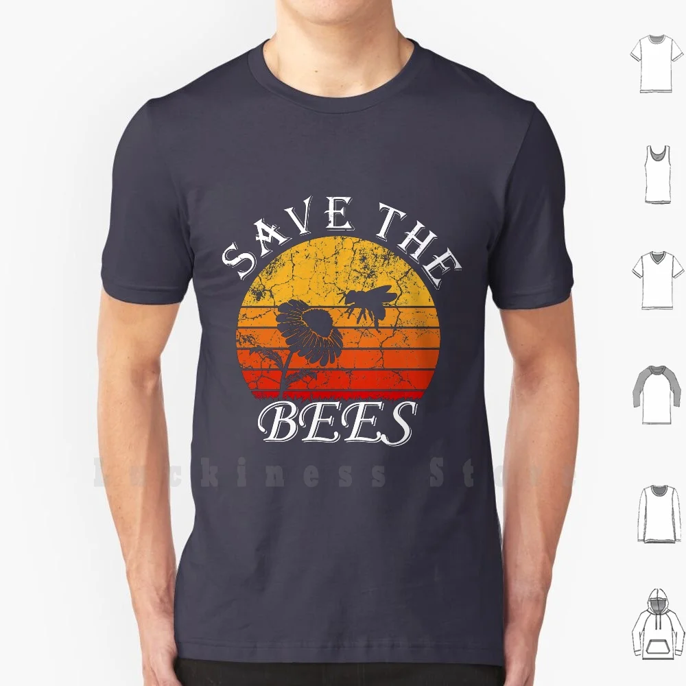 Save The Bees T Shirt Uomo Cotone Cotone S - 6Xl Worker Bee Bees Girasole Apicoltore Apicoltura Queen Bee Honeybee Gift