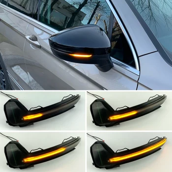 

2pcs LED Dynamic Turn Signal Light Side Rearview Mirror Indicator Sequential For VW Volkswagen Tiguan MK2 2017 Touareg MK3 2019