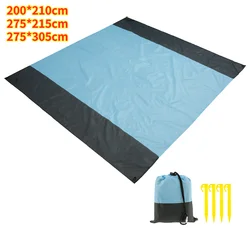2x2.1m Waterproof Pocket Beach Blanket Folding Camping Mat Mattress Portable Lightweight Mat Outdoor Picnic Mat Sand Beach Mat