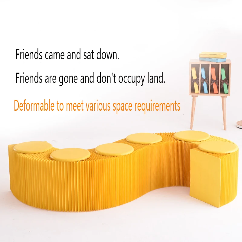 Portable Folding Hallway Ottoman, Scalable Furniture, Space Saving, Dining Stool, Waiting Chairs, Counter Stools, Home Decor