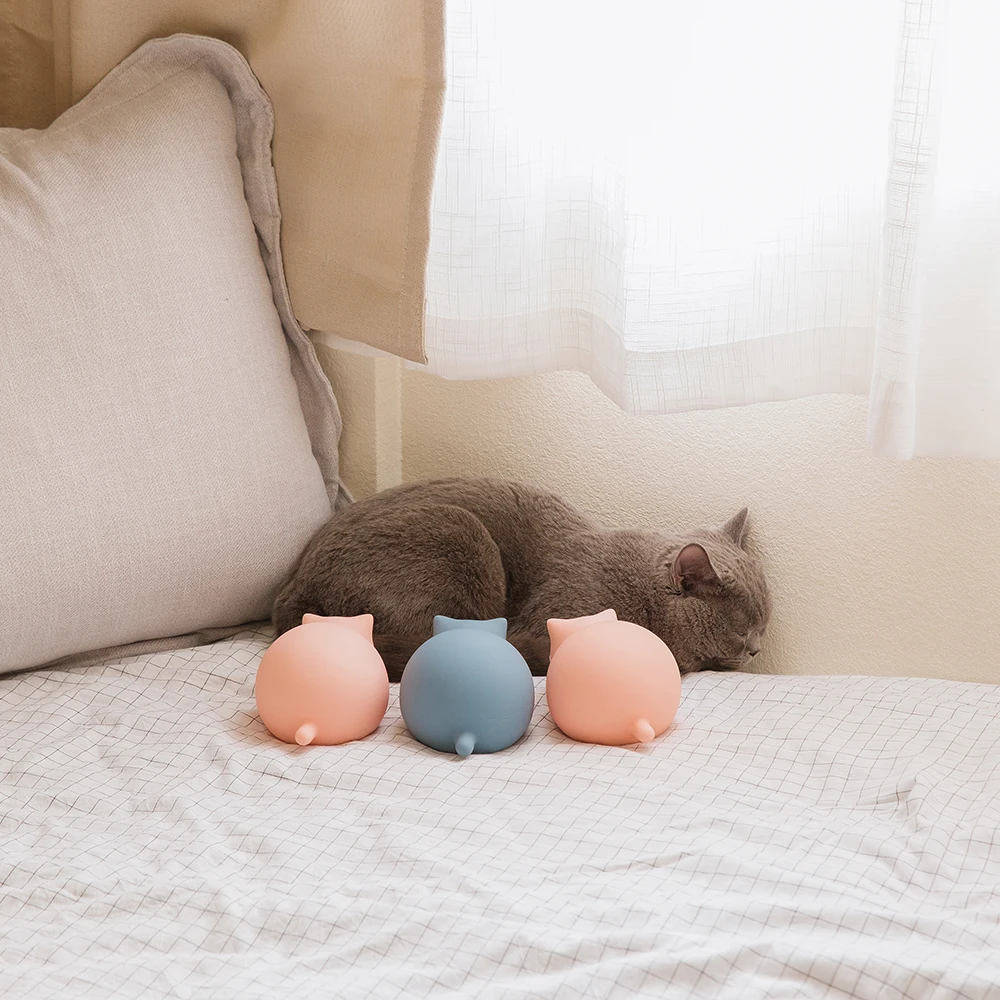 Cartoon Cute Cat Hand Warmer Mini Water Injection Hot Water Bottle Creative Silicone Hot Water Bottle Winter Warm Artifacts