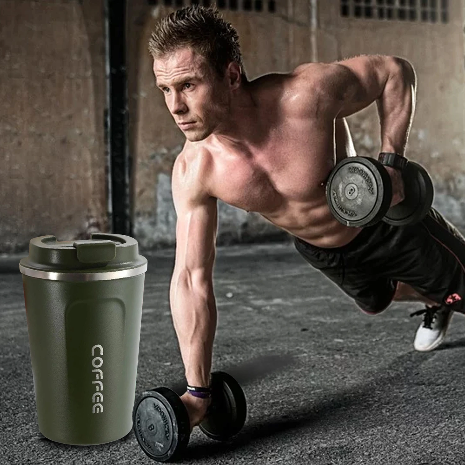 500ml Travel Portable Hot Water Bottle Coffee Mug Milk Mixing Mug Stainless Steel Thermal Cup Insulated Cup Leak Proof