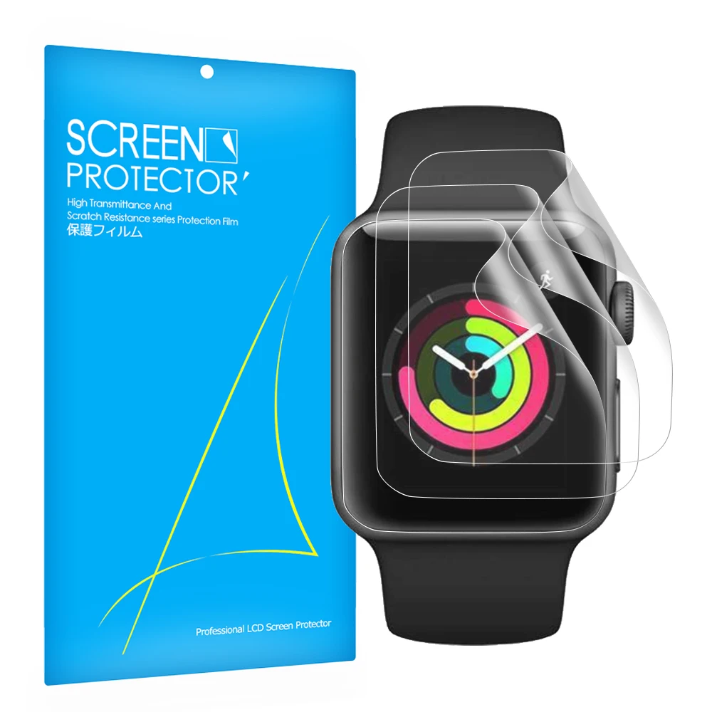 3 упаковки Защитная пленка для Apple Watch Series 4 40 мм 44 м полное покрытие для 4 iWatch ультра-тонкий прозрачный ЖК-экран Защитная крышка