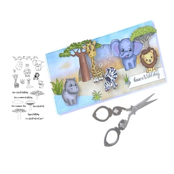 

JC Clear Rubber Stamp Grassland Animals Lion Silicone SealsScrapbook Sheet Paper Model Card Make Craft New Stamp 2020 Decoration