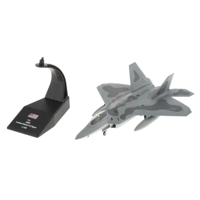 1:100 Scale American F-22 Fighter Raptor Airplane Model Aircraft Model Toy Kid Gift 6