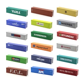 

1:87 HO Scale Train Model Container Ship Freighter Boat Accessories Scale Model Parts 40 Feet