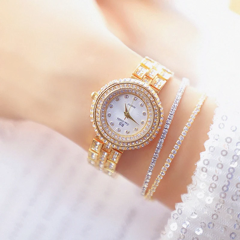 Часы наручные женские кварцевые дизайнерские брендовые роскошные золотистые