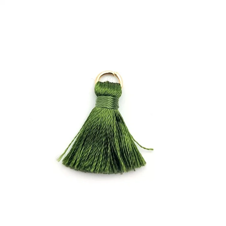 Army Green 30 шт. красочные мини кисточки бахрома кулон DIY вечерние висячие кольца шнуры кисточки отделка ювелирных изделий серьги одежда Шторы Декор кружево - Цвет: Army Green