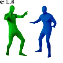 בלתי נראה אפקט וידאו תמונה Chroma עור חליפת נמתח גוף ירוק מסך מפתח הדוק בגד גוף קוספליי נוח צילום חלקי