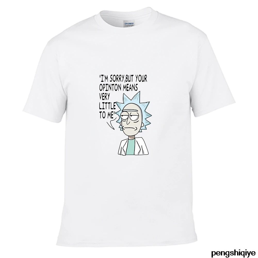 

2020 new Solid color T Shirt Mens Black And White 100% cotton T-shirts Summer Cartoon animated print head men Tshirt Tops