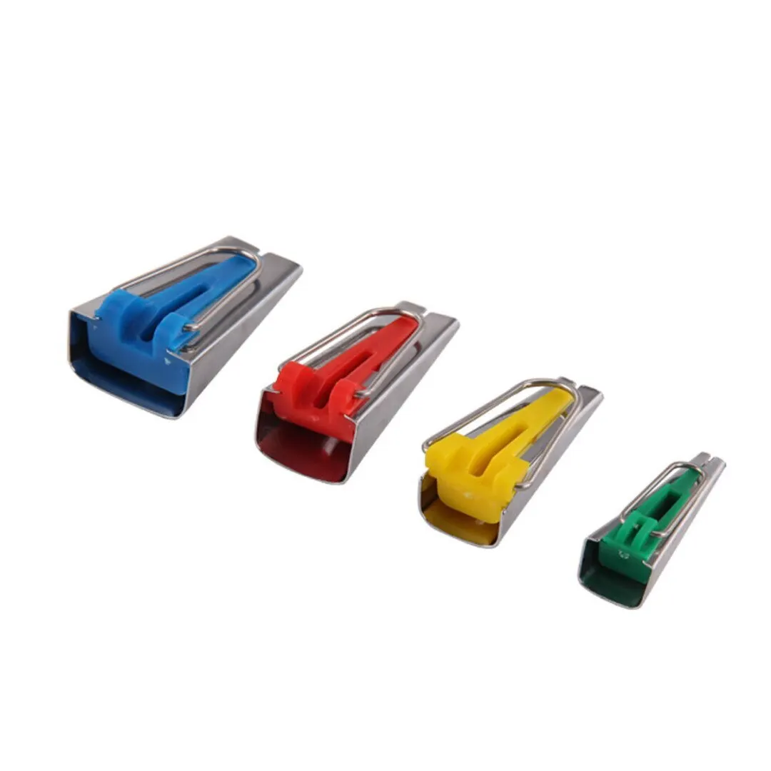 4pcs 6/12/18/25mm Fabric Bias Tape Maker Binding Tool Quilting Sewing + Awl