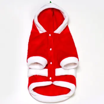 

Cute Santa Claus Cosplay Dog Suits Christmas Pet Dog Clothing with Two Feet Cover Auntum Winter Warming Pet Dog Clothes Sets