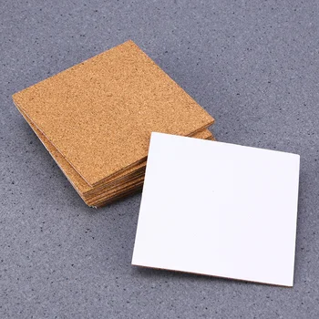 

36PCS 2MM Thickness Self-adhesive Cork Coasters Squares Cork Mats Cork Backing Sheets for Coasters and DIY Crafts Supplies