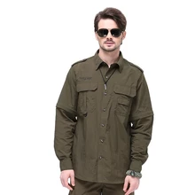 Быстросохнущая рубашка из полиамидного волокна, дышащая тонкая рубашка со съемным рукавом для походов и альпинизма, Мужская Солнцезащитная рубашка