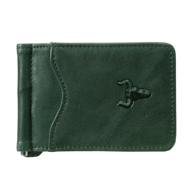 Мужские бумажники для банкнот кожаный бумажник тонкий передний карман полный зернистый кошелек для мужчин