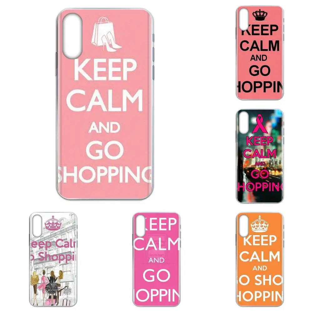 С надписью Keep Calm And поход по магазинам тпу шаблон для Galaxy Note 10 A10E A10S A20S A30S A40S A50S A6S A70S