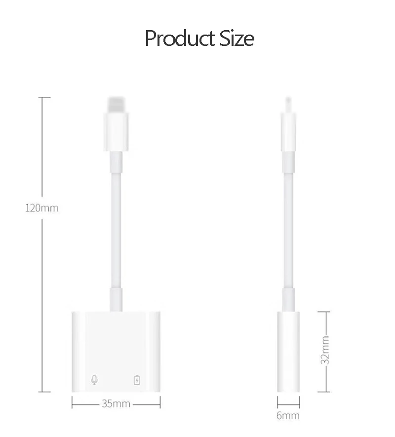 100pcs 3 5mm Jack Headphone Adapter for iphone iOS 10 2 11 for Lighting Plug Music Audio Earphone for iPhone Lightning Converter