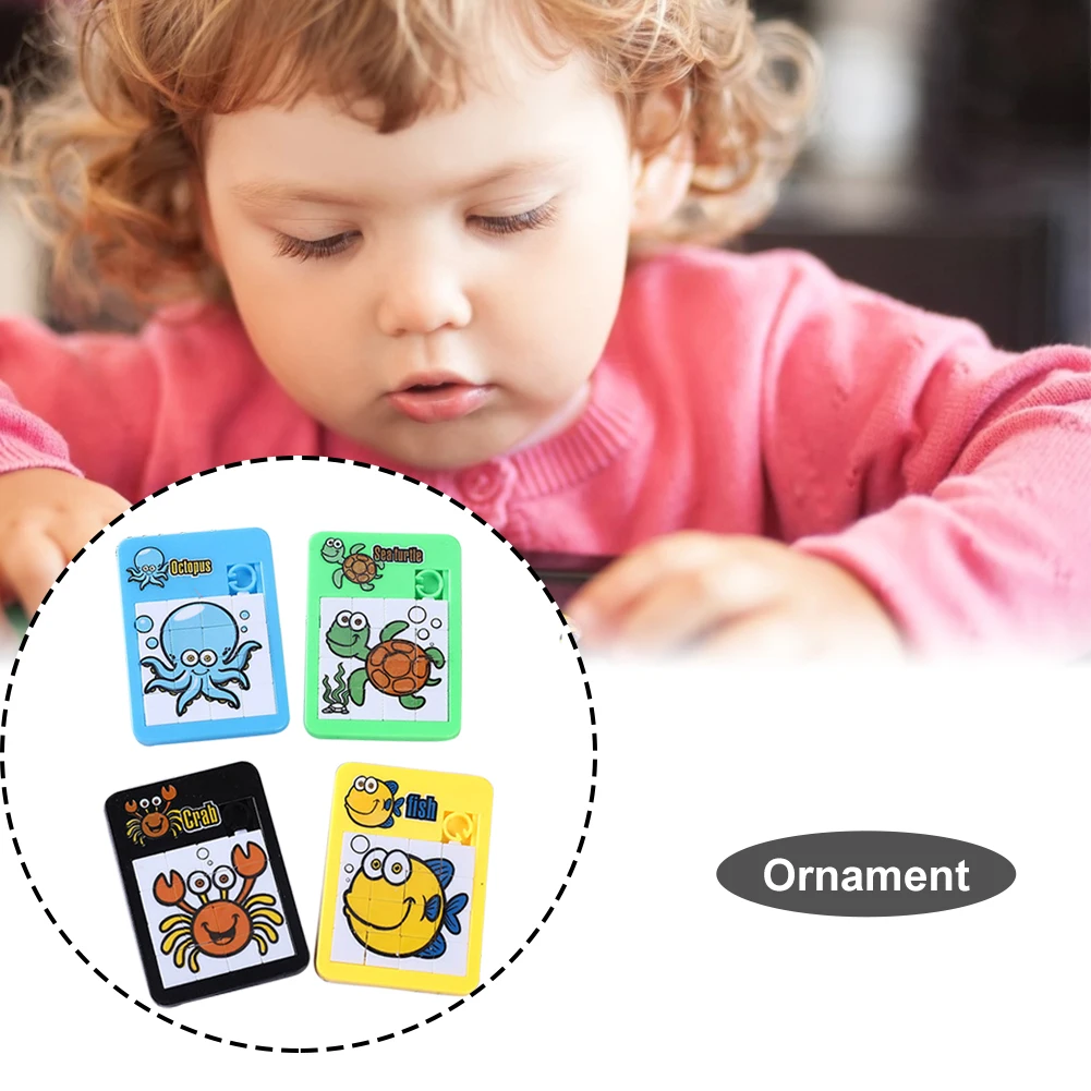 4pcs/set Intelligence Development Kids Toy Home Sea Life Mini Sliding Jigsaw | Игрушки и хобби