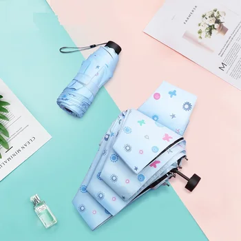 

1Pcs Sunny Rain Umbrella Anti-UV Windproof MANUAL OPEN Non-automatic Travel Wind Resistant Folding Household Coating 2019NEW