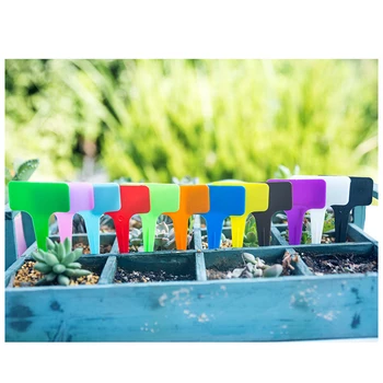 

50pcs Plastic Plant Labels Garden Markers T-Type Plant Tags For Gardening Vegetable Tray Mark Tools