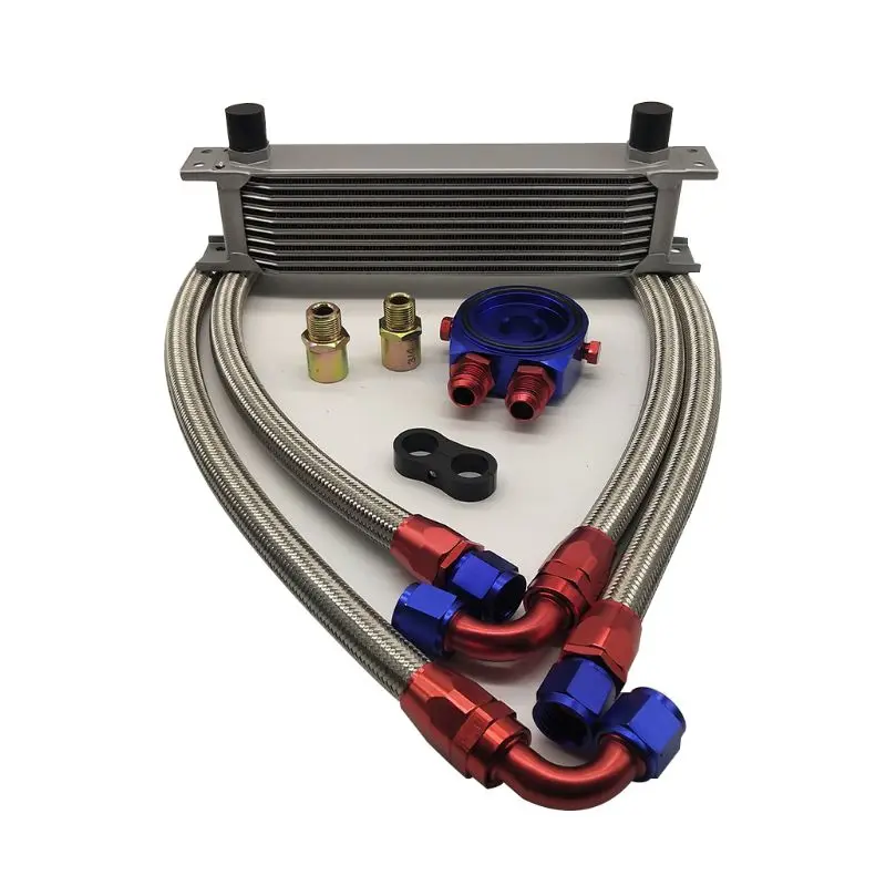 

10/13Row AN10 Engine Oil Cooler Kit+ Oil Filter Cooler Sandwich etc. G6KC