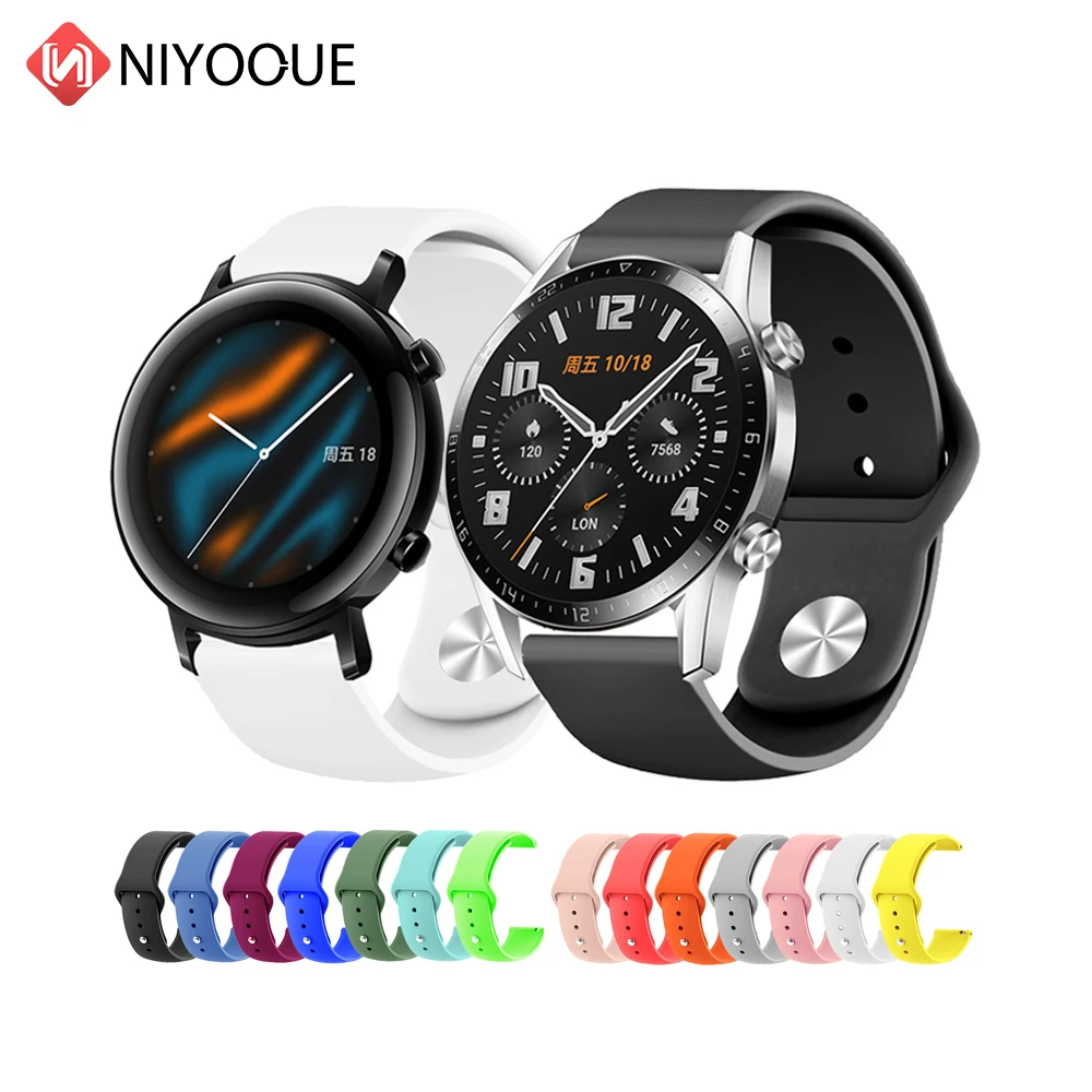 

for Huawei Watch GT2 GT 2 GT 42mm 46mm Smart Watch 20mm watch strap Silicone Sport Replace Watchbands 22mm watch band bracelet