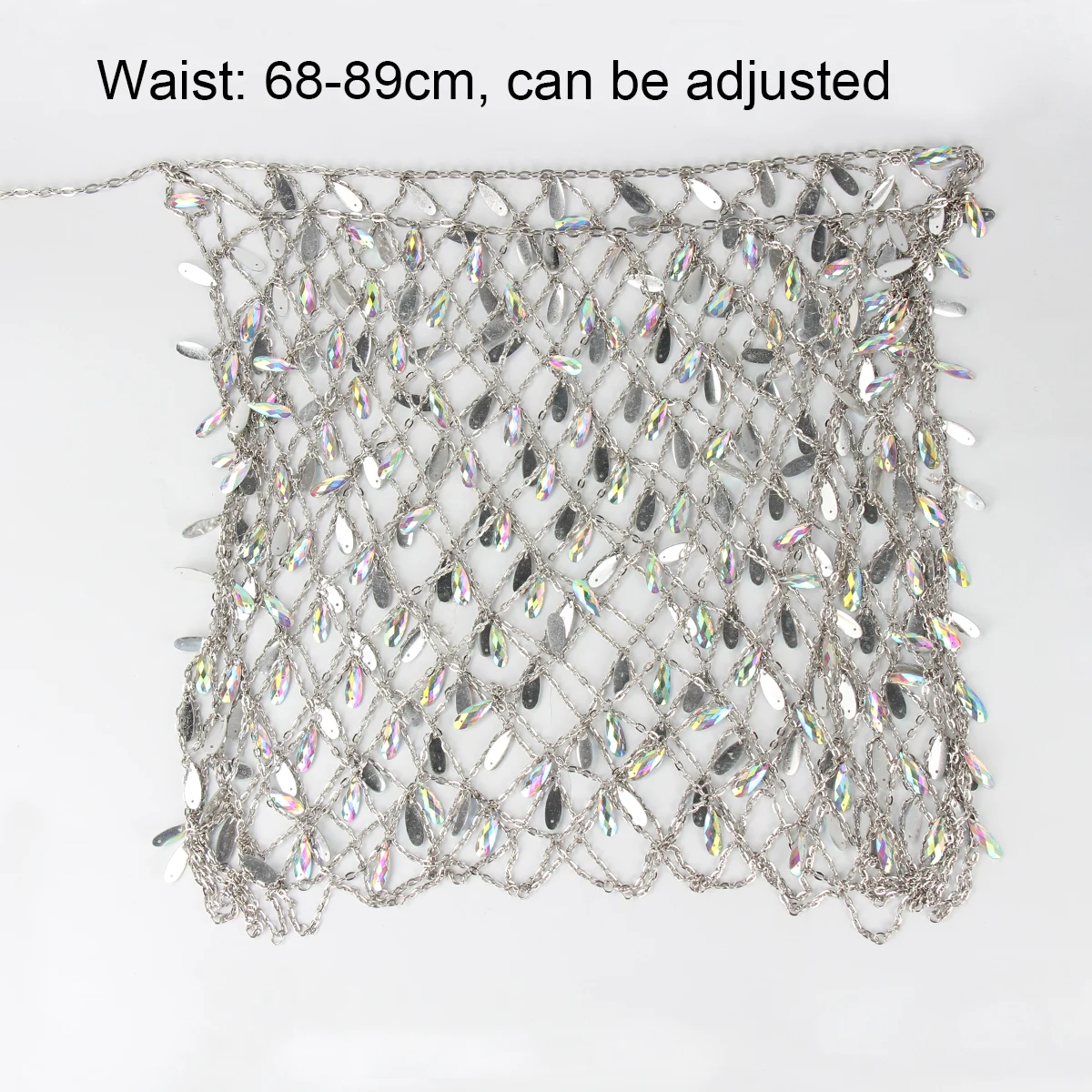 Fashion Sexy Bling Metal Chain Crystal Diamonds Skirt Party Club Skirts Sexy Body Waist Chain Diamonds Hollow Colorful Skirt