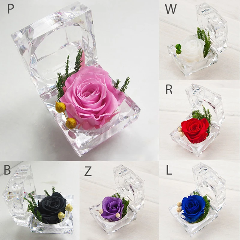 

Eternal Rose Ring Box Girls Gift Valentine's Day Gift Romantic Eternal life Flower Mother Day Present