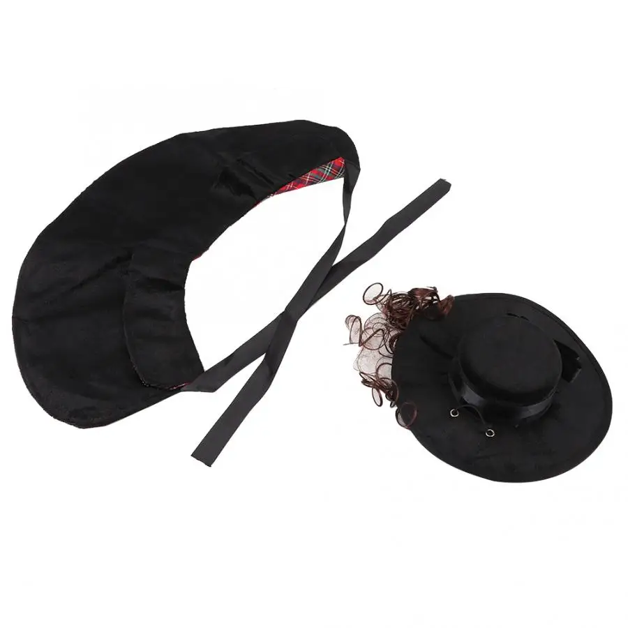 Cat Party Costume Suit Polyester Pet Halloween Christmas Clothes Accessories Wig Costume Hat Cloak for Cats Small Dogs
