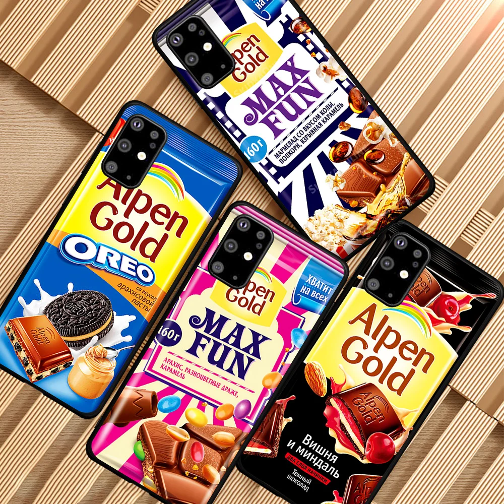 Модный чехол для телефона Alpen с золотым шоколадом Samsung Galaxy S6 S7 Edge S8 S9 S10 Lite S20 S21 Ultra