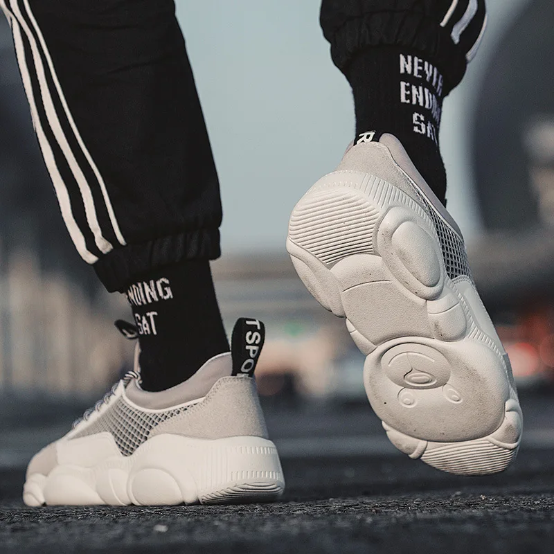 

2019 Spring And Autumn New Style MEN'S SHOES Ing Trendy Shoes Men's Teddy Bear Celebrity Style Sports Casual Trendy Shoes Men's