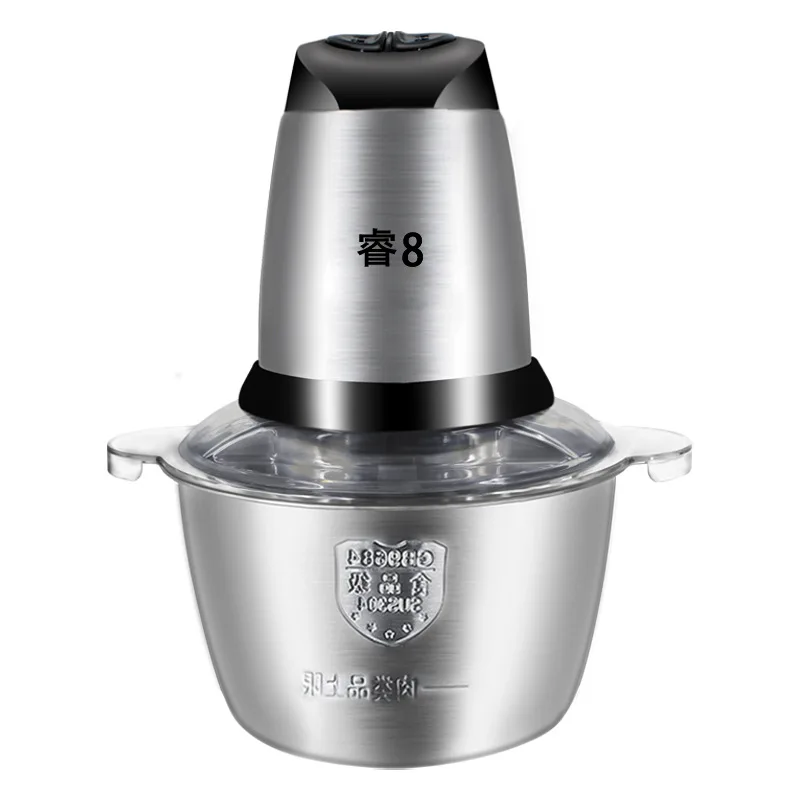 

Electric Meat Grinder 2L Capacity Stainless Steel Chopper Meat Grinder Mincer Food Processor Slicer