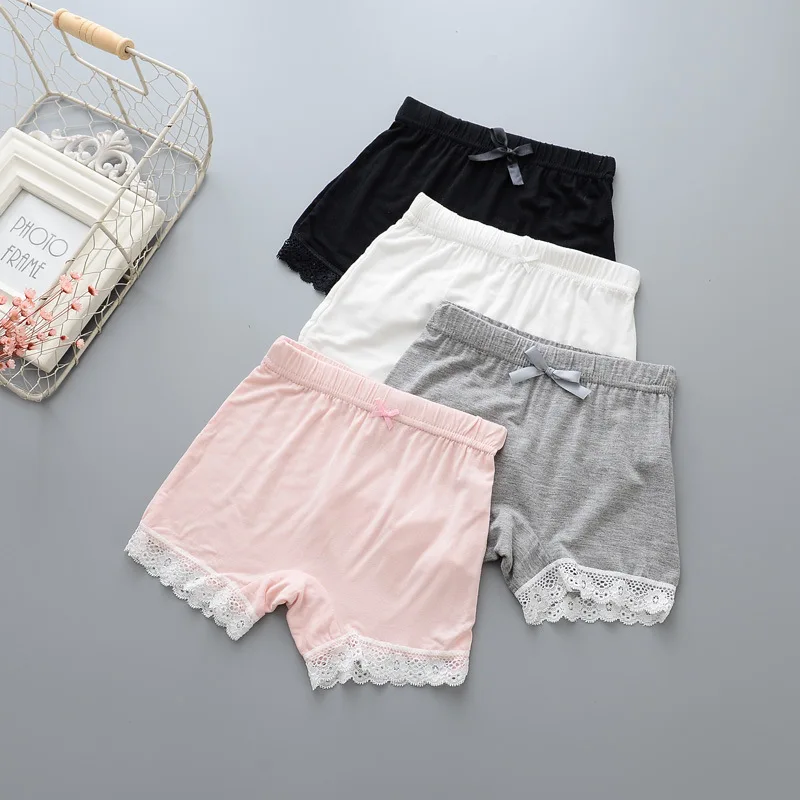 

19 Summer Children Anti-Exposure Safety Shorts GIRL'S Underwear Women's Children Leggings Baby Mo Generation Cotton Lace Shorts