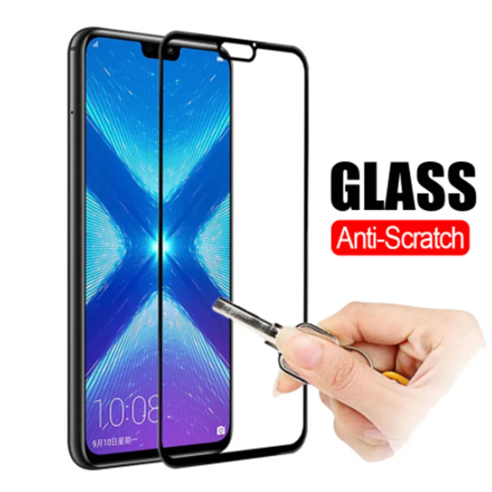 Honor 8X закаленное стекло для huawei 8 9 10 lite светильник 8a 8c 8s 9i полное покрытие защитная